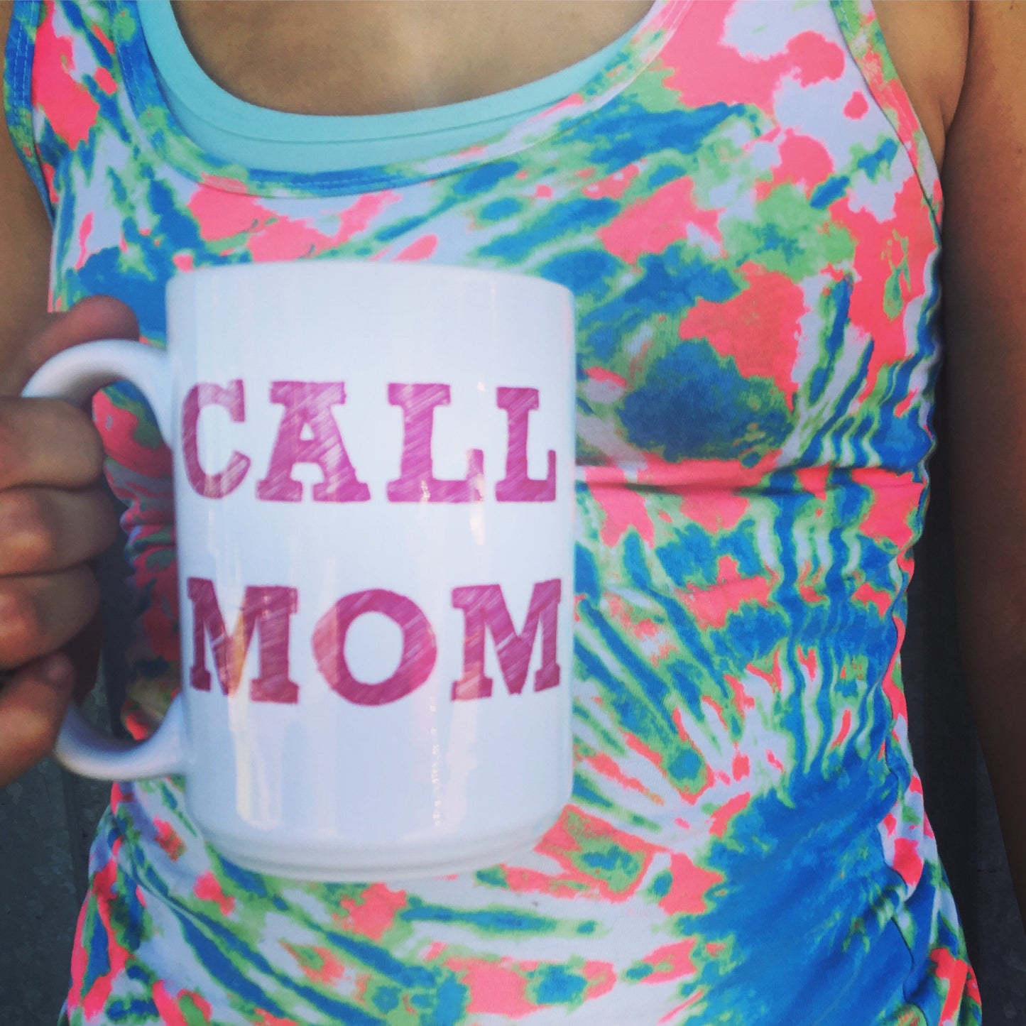 Pink Call Mom Mug