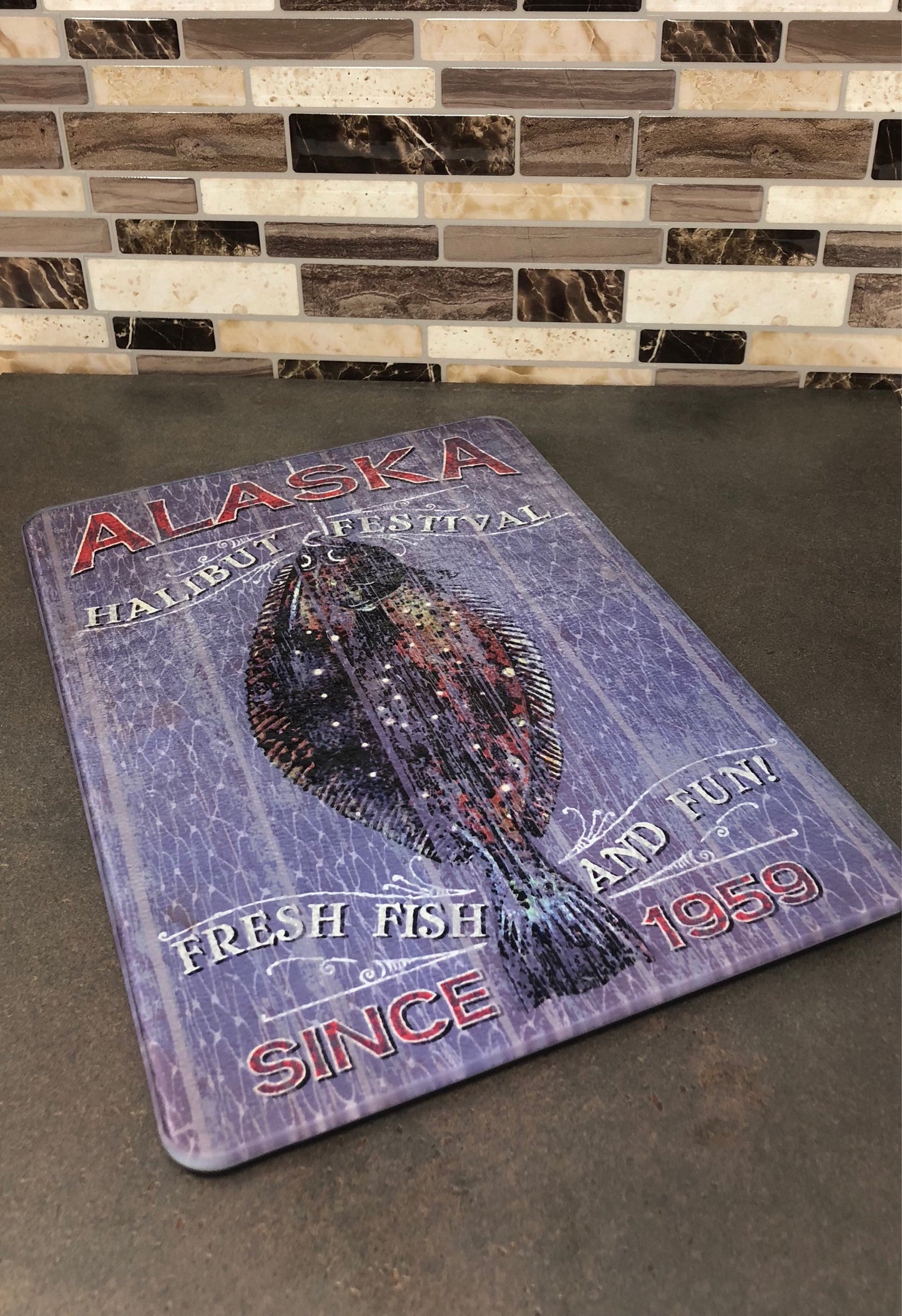 Alaska Halibut Festival Fish Cutting Board